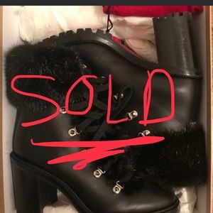 Christian Louboutin Black Fanny Combat Boots